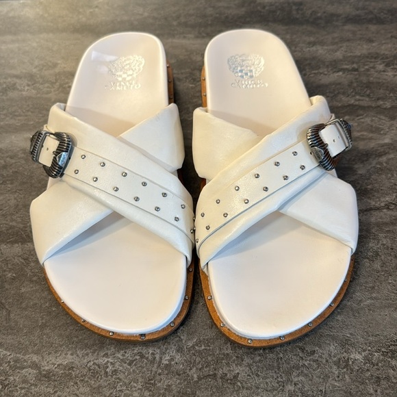 Vince Camuto Women's Amirya Flat Sandal.  Women’s 9.5 M. off white - Picture 3 of 7